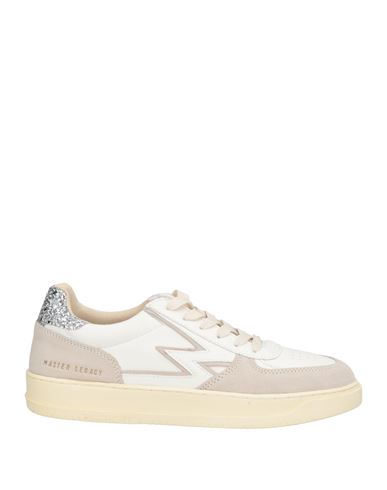 Moaconcept Woman Sneakers White Size 7.5 Leather, Textile Fibers In White