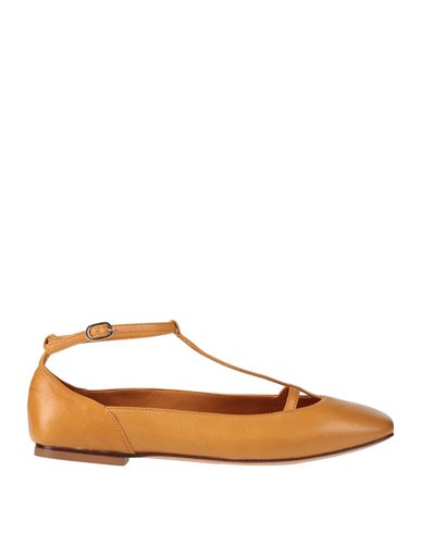 Lorena Paggi Woman Ballet Flats Marigold Size 6 Leather In Yellow