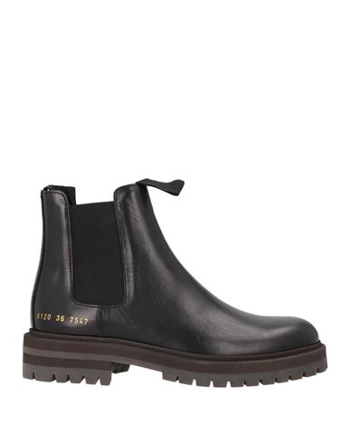 Common Projects Black Leather Chelsea Boots In Black