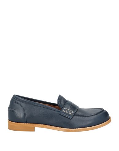 Les Tulipes Woman Loafers Navy Size 8 Leather In Blue