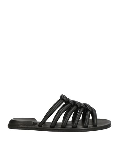 Officine Creative Italia Woman Sandals Black Size 7 Leather