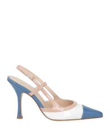 Anna F . Woman Pumps Slate Blue Size 8 Leather