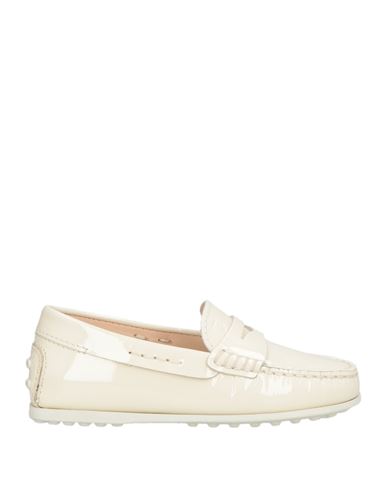 Tod's Junior Loafers Cream Size 12c Leather In White