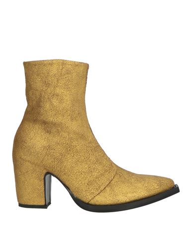 Apice Woman Ankle Boots Gold Size 8 Cotton