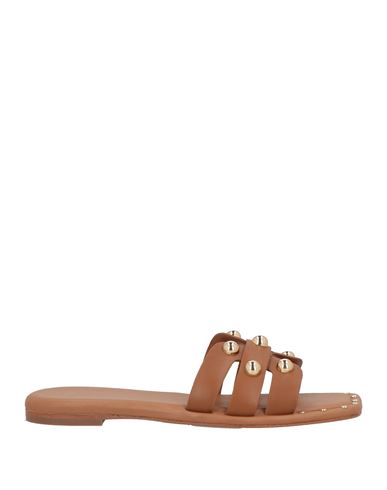 Maje Woman Sandals Tan Size 7 Leather In Brown