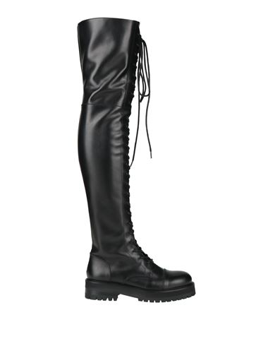 Dondup Woman Boot Black Size 7 Leather