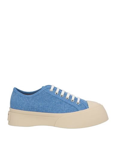 Marni Woman Sneakers Azure Size 7 Textile Fibers In Blue