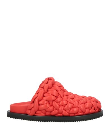 Alanui Woman Mules & Clogs Tomato Red Size 8 Leather