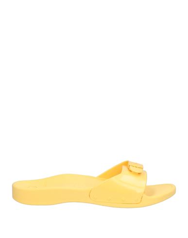 Scholl Woman Sandals Marigold Size 8 Rubber In Yellow