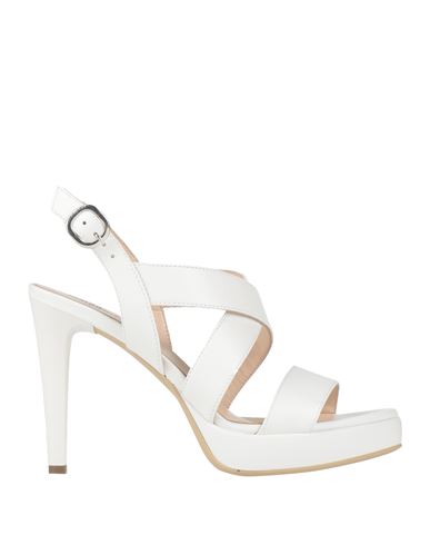 Nero Giardini Premium Collection Woman Sandals White Size 8 Leather