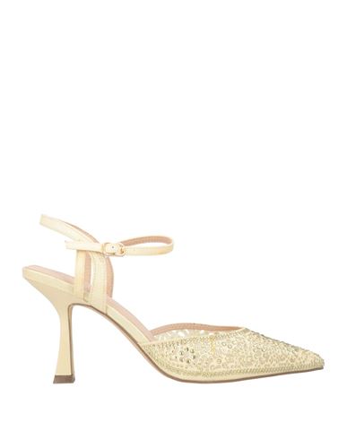 Menbur Woman Pumps Beige Size 8 Textile Fibers In Sand