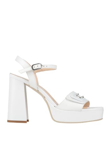 Nero Giardini Woman Sandals White Size 8 Leather