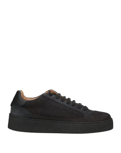 Fabiano Ricci Man Sneakers Black Size 9 Leather, Textile Fibers
