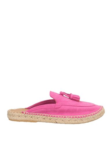 Abarca Woman Espadrilles Fuchsia Size 7 Leather In Pink