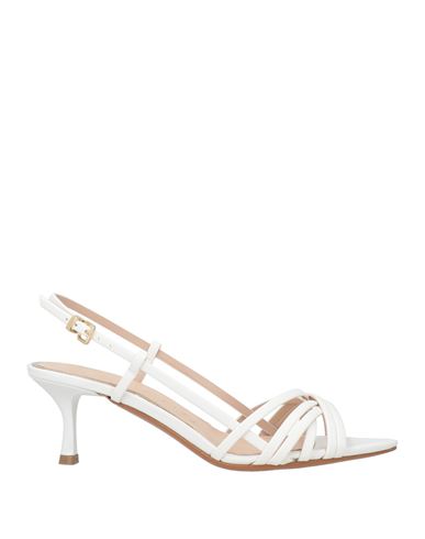 Albano Woman Sandals White Size 7 Textile Fibers