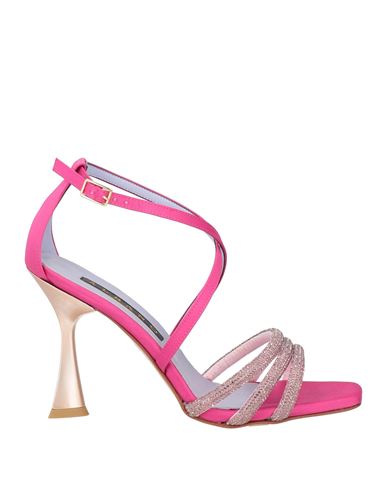 Albano Woman Sandals Fuchsia Size 7 Textile Fibers In Pink