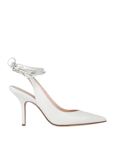 Anna F . Woman Pumps White Size 7.5 Leather