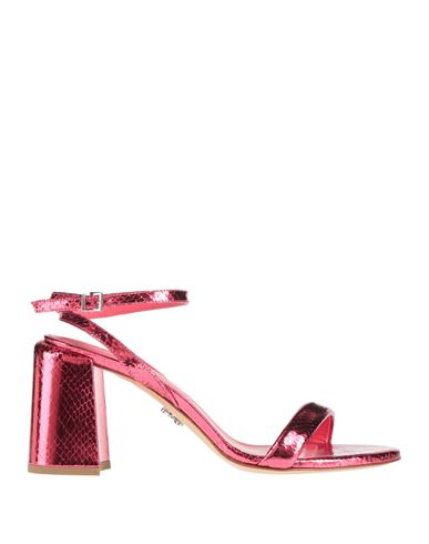 Sergio Levantesi Woman Sandals Fuchsia Size 7.5 Textile Fibers In Pink