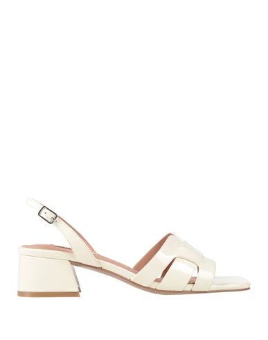 Bibi Lou Woman Sandals Off White Size 7 Leather In Brown