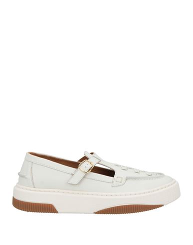 Voile Blanche Leaf Woman Ballet Flats Off White Size 8 Calfskin