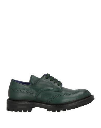 Tricker's X Burberry Man Lace-up Shoes Dark Green Size 9 Leather