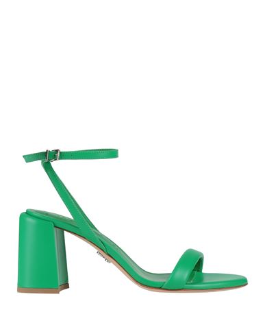 Sergio Levantesi Woman Sandals Green Size 8 Leather