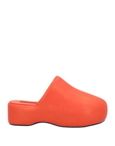 Simon Miller Woman Mules & Clogs Orange Size 8 Leather