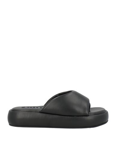 Simon Miller Woman Thong Sandal Black Size 8 Polyester, Polyurethane