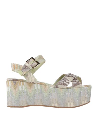 Missoni Woman Sandals Light Green Size 8 Textile Fibers