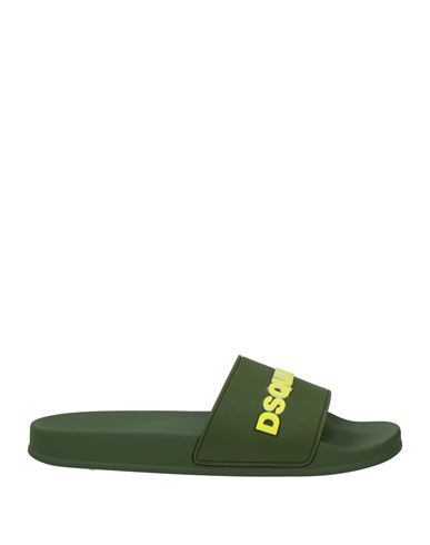 Dsquared2 Man Sandals Military Green Size 9 Rubber