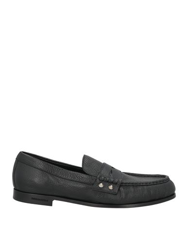 Dsquared2 Man Loafers Black Size 9 Calfskin