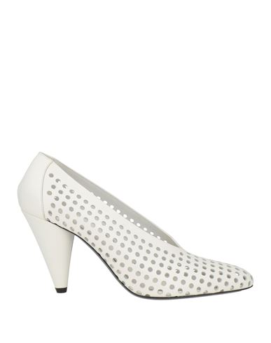 Proenza Schouler Woman Pumps White Size 7 Calfskin In Multi