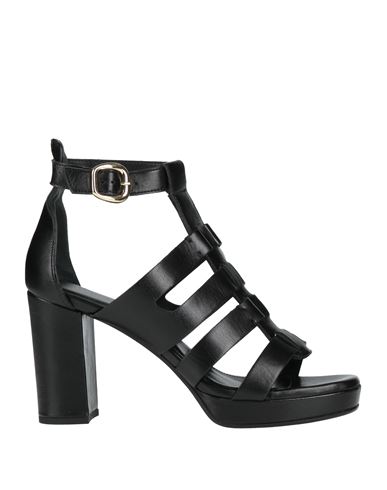 Triver Flight Woman Sandals Black Size 8 Goat Skin