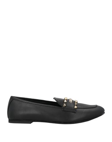 Love Moschino Woman Loafers Black Size 11 Leather