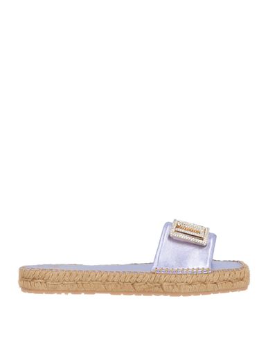 Love Moschino Woman Espadrilles Lilac Size 10 Calfskin In Purple