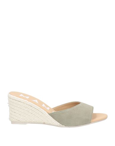 Manebi Manebí Woman Espadrilles Sage Green Size 8 Leather