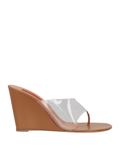 Simon Miller Woman Thong Sandal Tan Size 6 Pvc - Polyvinyl Chloride, Goat Skin In Brown