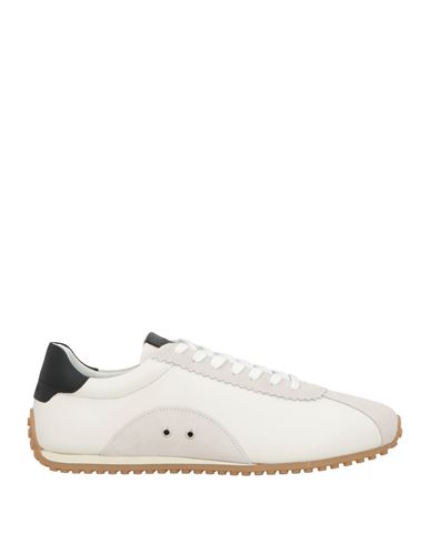 Sandro Man Sneakers Cream Size 9 Leather In White