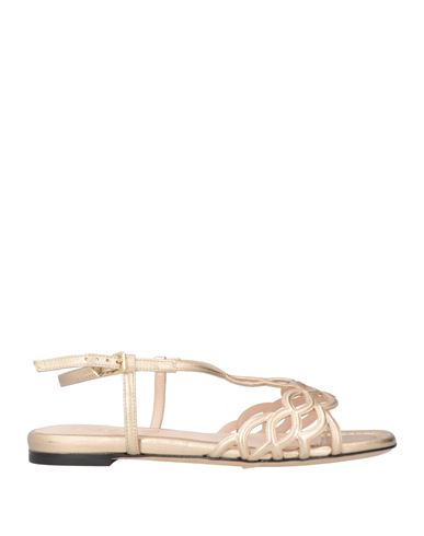 Evaluna Woman Sandals Gold Size 8 Leather
