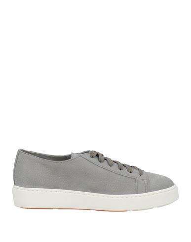 Santoni Woman Sneakers Grey Size 7.5 Leather In Gray