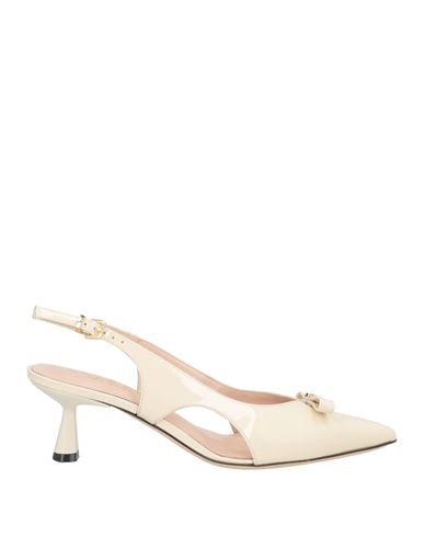 Evaluna Woman Pumps Cream Size 7 Leather In White