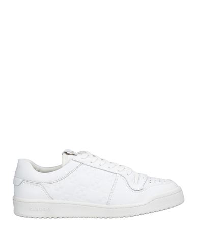 Sandro Man Sneakers White Size 9 Leather, Textile Fibers