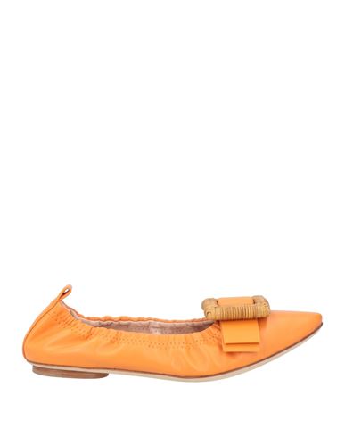 Rodo Woman Ballet Flats Orange Size 7 Leather