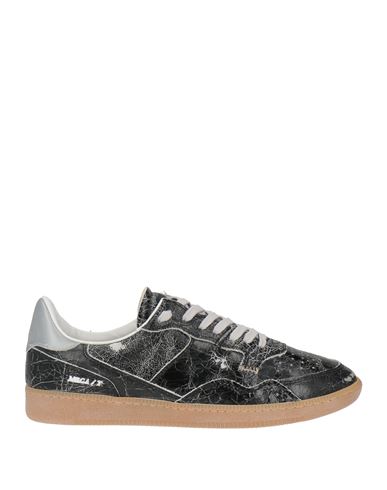 Hidnander Woman Sneakers Charcoal Size 12 Leather In Gray