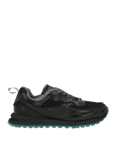 Hidnander Woman Sneakers Black Size 8 Leather, Textile Fibers