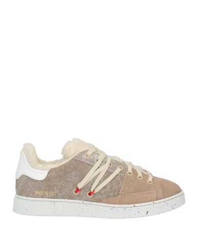 Hidnander Woman Sneakers Sand Size 8 Leather, Textile Fibers
