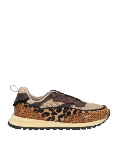 Hidnander Woman Sneakers Beige Size 11 Leather, Textile Fibers In Sand