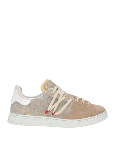 Hidnander Woman Sneakers Beige Size 8 Leather In Sand