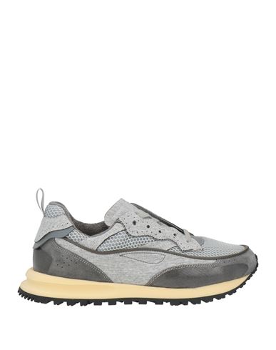 Hidnander Woman Sneakers Grey Size 8 Leather, Textile Fibers In Gray