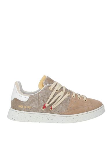 Hidnander Woman Sneakers Light Brown Size 7 Leather In Sand